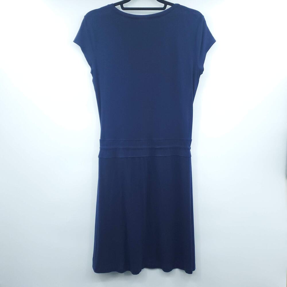 Chelsea & Theodore Nautical Shirt Dress 8 Navy Blue - Picture 2 of 8